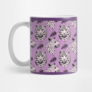 Purple Wild Cats Mug